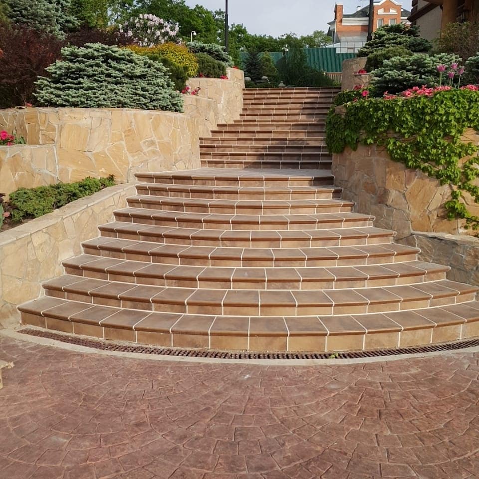 Монтаж клинкерных ступеней и плитки