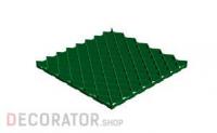 Решетка газонная Gidrolica Eco Pro РГ-60.60.4 кл. С250 пластиковая зеленая, 600*600*40 мм