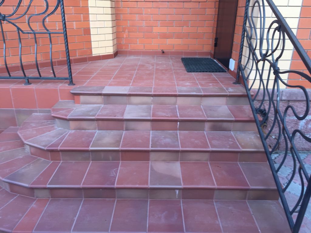 Монтаж клинкерных ступеней и плитки