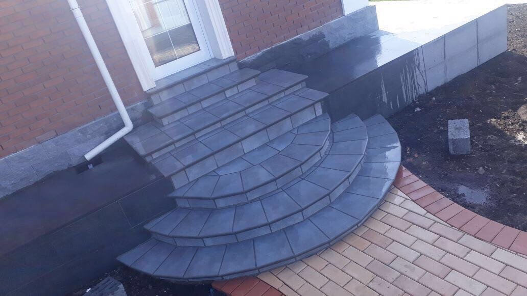 Монтаж клинкерных ступеней и плитки