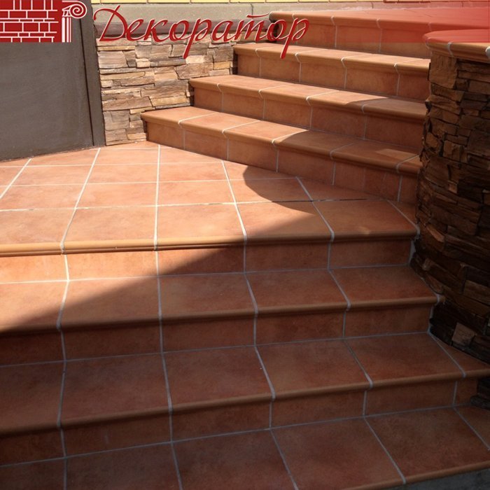 Монтаж клинкерных ступеней и плитки