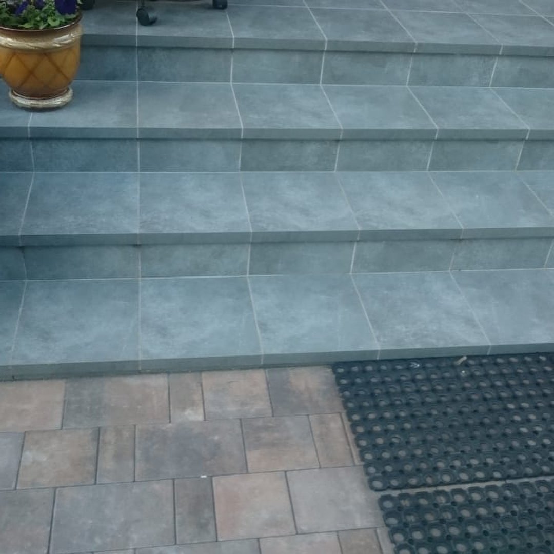 Монтаж клинкерных ступеней и плитки