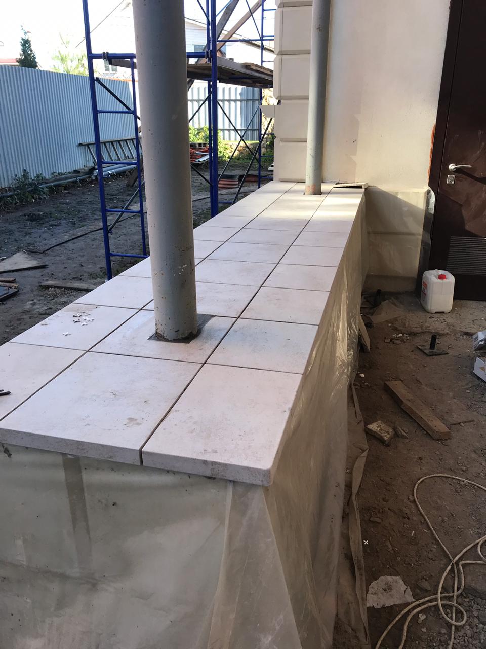 Монтаж клинкерных ступеней и плитки