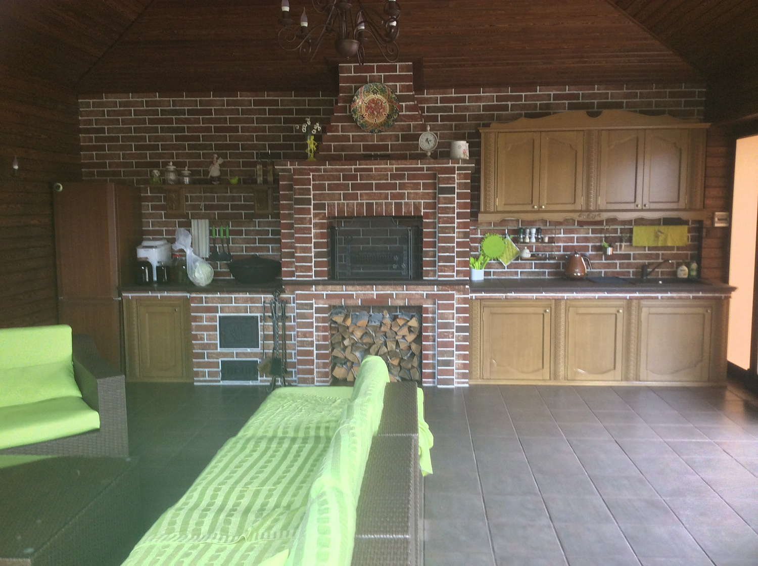 Укладка клинкера и камня в интерьере